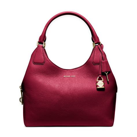 cherry red michael kors bag vivienne|michael kors large red necklace.